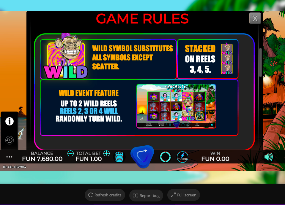 paradise trippies slot game rules